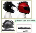 Meenu Arts Cuttable Helmet Mohawk Helmet Spikes for All Motorcycles Dirt Bike & Normal Helmets (Black) b-43...