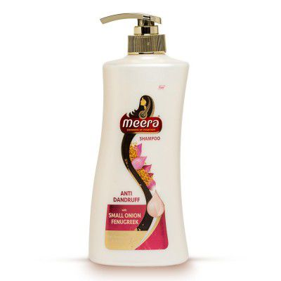 Meera Anti-Dandruff Shampoo with Small Onion & Fenugreek | Paraben-Free, Nourishing & Revitalizing Hair Care (650 ml)