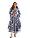 MEERA FAB Women's Cotton Printed Anarkali Kurta With Palazzo & Dupatta Set...