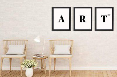 MEERA originals Art IST (3 Units) wall hanging made by premium cotton canvas framed without glass 