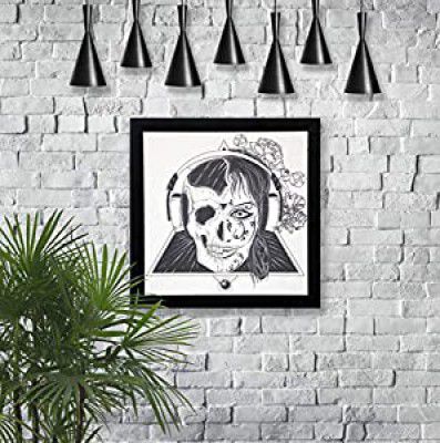 Meera,Boho Skull and Roses (Occupied Half Wall) (Large Size) 
