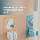 MeeTo Magic Sticker Series Self Adhesive Mop and Broom Holder (Pack of 2)...