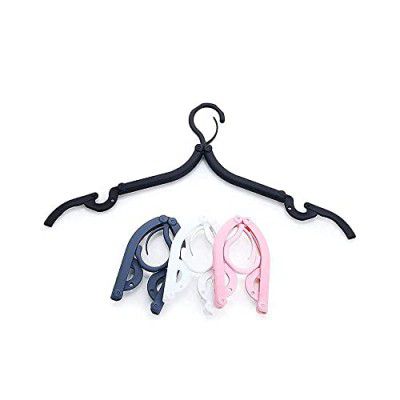 MeeTo Portable Foldable Plastic Clothes Hangers for Cloth Drying 