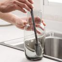 MeeTo Silicone Bottle Cleaning Brush Long Handle/ Baby Bottle Brush/ Brush for Washing Water Bottle, Narrow Neck Containers, Hydro Flask, Vacuum Sports Bottle, Vase and Glassware - Multicolor...