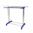 Mega Clothing Stand | Stylish Garment Stand | Hanging Rack | 1-Tier Folding Clothes Rail Clothes Horses Drying Rack (Royal Blue)...
