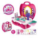 MEGATOYS Make up Toy Pretend Play Girls Toys Set Makeup Toy with Mirror Hairdryer and Styling Accessories Pink for Kids Children...