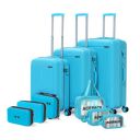 Megatron 9-Piece Family Set – 3 Vanity Cases + 3 Toiletry Bags + 3 Trolley Suitcases...