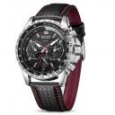 MEGIR Men Wrist Watch Leather Waterproof Analog Quartz Sport Casual Fashion Watch with Big Dial Calendar for Business Office Work School Outdoor...