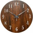 MELANA Wooden MDF Round Shaped No Frame Clock...