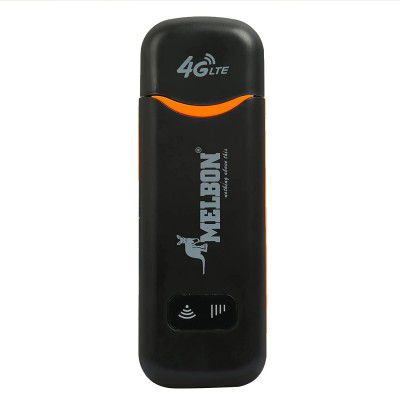 Melbon T708 4G LTE WiFi USB Dongle Stick with All SIM Network Support, Plug & Play 4G Data Card with up to 150Mbps Data Speed, SIM Adapter Included (Black)