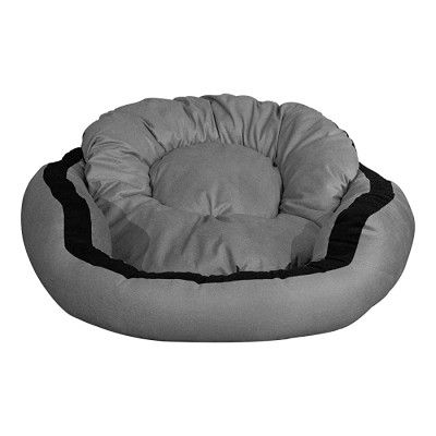 Mellifluous Cat and Dog Dual Color Pet Bed (S Grey-Black)