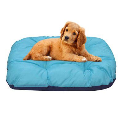 Mellifluous Reversible Pet Bed Cushion for Dogs and Cats - A Soft, Comfortable  Waterproof & Washable Pet Cushion (S, Blue)