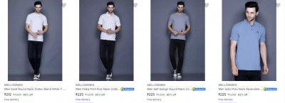 Mellowmen Mens T-Shirts Upto 86% Off | Start Rs 225