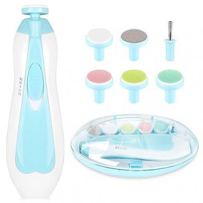 MELVIS Electric Baby Nail Trimmer with LED Light | Gentle Nail Cutter & Filer for Newborn 0–6 Months