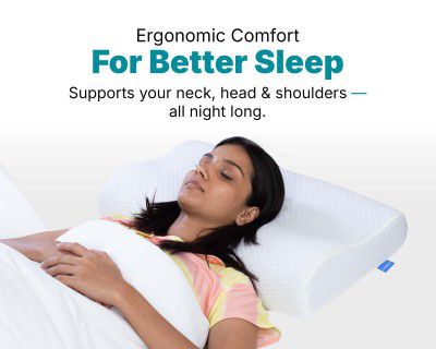 Memory Foam Contour Pillow for Neck Pain Relief | Orthopedic Cooling Design