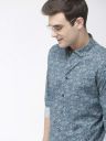 Mast & Harbour Men Blue & Grey Regular Fit Printed Casual Shirt...