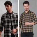 Men Checkered Casual Multicolor Shirt...