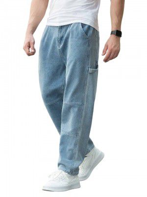 Men Cotton Flap Pocket Side Cargo Jeans|| JENSE for Mens ||Denim Jeans||(TG-MDJ)