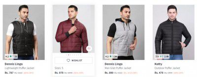 Men Puffer Jackets upto 86% Off