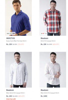 Men Shirt Starts ₹259
