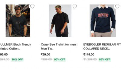 Jiomart Lowest : Men Tshirt, Women Tops & Shoes Starting @99 