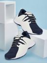 MENGLER Men Off-White & Blue Mesh Running Shoes...