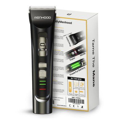 Menhood Beard Trimmer | Moving Blade Technology | Ultimate Precision | Multiple Length Settings | 7000 RPM | Fast Charging | Upto 5 hours Runtime | Dual Mode Technology | Electric Facial Hair Trimmer