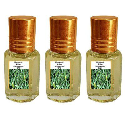 Menjewell Fragrances Royal Kewda Attar, 6 Ml (Pack of 3)