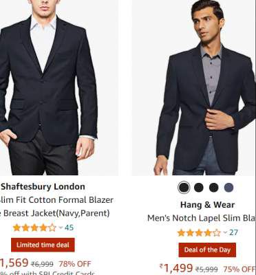 Men's Blazers Upto 80% Off