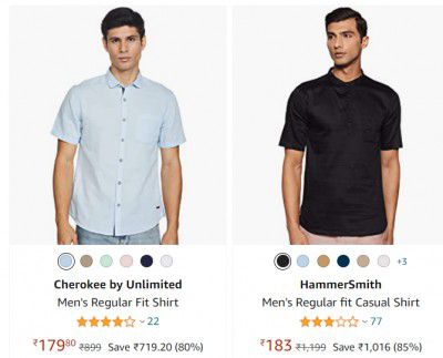 Men's Casual Shirts at Min 80% off