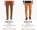 Men's Casual Trousers at Minimum 80% off...