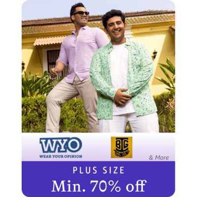 Men's Plus Size Clothing from WYO @ minimum 70% off