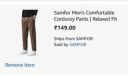 Men's Comfortable Corduroy Pants  Waist Trousers...