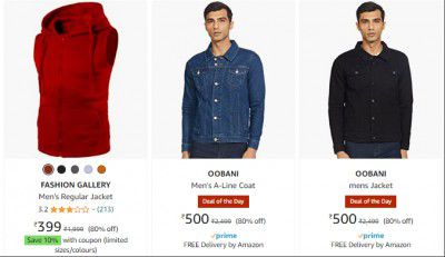 Mens Denim Jackets Starts ₹360 | Upto 85% Off