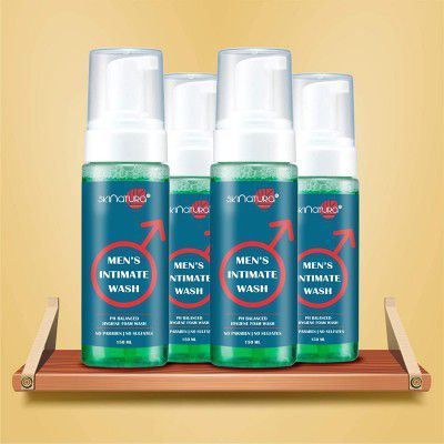Men's Intimate Wash (150 ml) with Tea Tree Oil and Aloevera 100% Hygiene (600ml (Pack of 4))