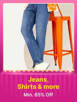 Men's jeans @ minimum 65% off on Flipkart Big Billion Days 