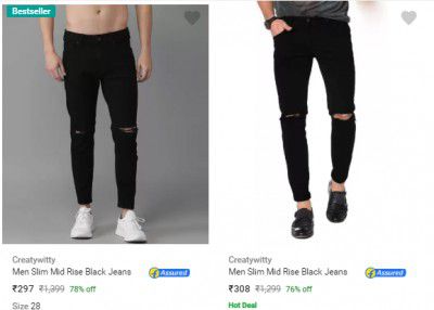 Mens Jeans starts ₹297