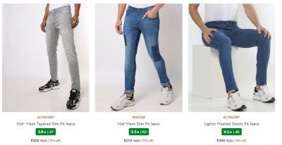 Men's Jeans Upto 75% Off| Starts At Rs 250