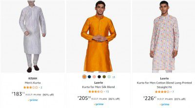 Men's Kurta @ Minimum 80% Off
