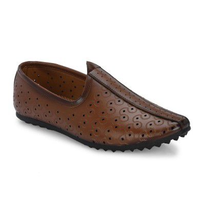 Men's Laser-Cut Comfort Faux Leather Look Stylish Mule for Kurta Pajama/Stylish Designer Kurta Set