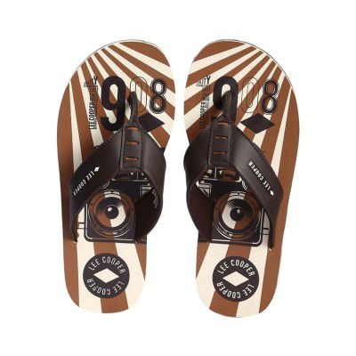 Men's logo print flip-flop slippers