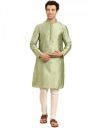 Men's Navy Blue Cotton Festive Wear Regular Fit Woven Design Kurta | Indian Wedding Wear Kurta...