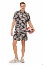 Mens Printed Casual Shirts and Shorts Set Button Down Co-ord Set...