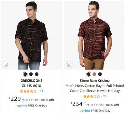 Men's Shirts at Minimum 85% off