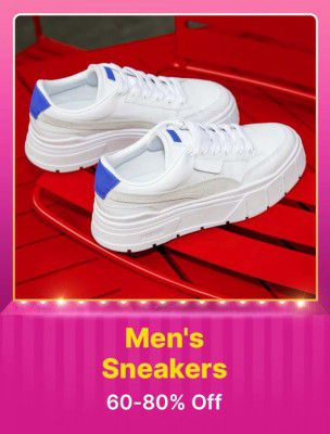 Men's Sneakers @ minimum 60-80% off  on Flipkart Big Billion Days 
