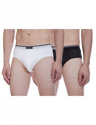 Mens Stretch Brief Contrast WB- Pack of 2