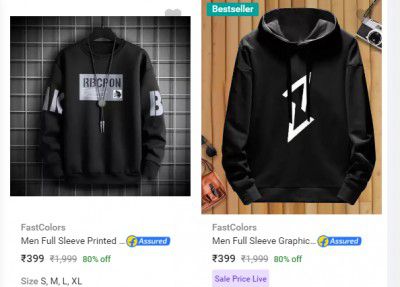 Mens Sweatshirts upto 80% off