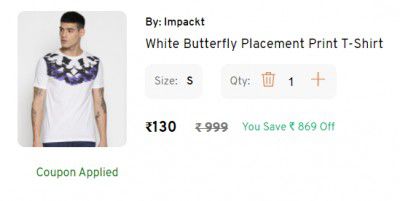 Men's T-shirt Starting from ₹130