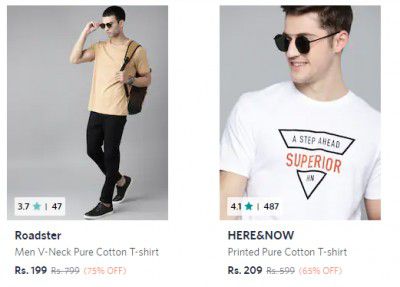 Mens T-Shirt up to 75% off