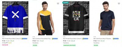 Mens T Shirts @ Flat ₹100